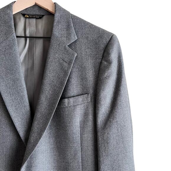 Lord & Taylor Vintage 1950s Gray Flannel Suit Jacket 100% Pure Wool, Size 38R - Picture 4 of 9